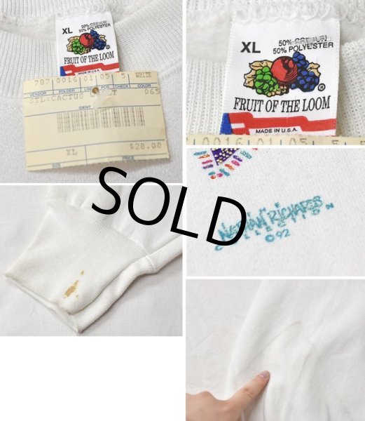 画像2: 90's【デッドストック】【USA製】【ビンテージ】【フルーツオブザルーム】【白】【ラスベガス】 【サボテン】 【スウェット】【サイズXL】  (2)