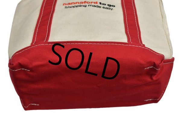 画像6: 程度良好!!【ビンテージ】【USA製】【L.L.bean】【L.L.ビーン】【キャンバス】【トートバッグ】【白×赤】  (6)