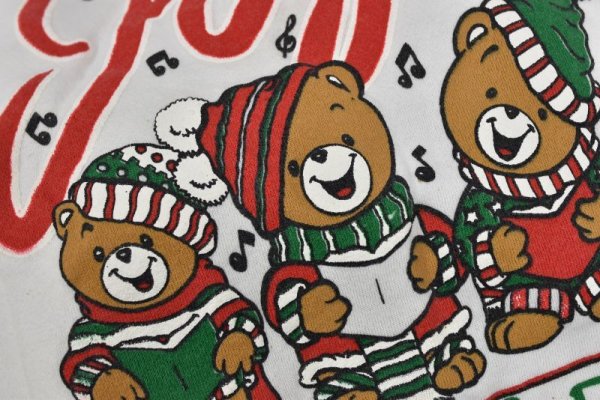 画像2: ~90's【ビンテージ】USA製 クマ【JOY TO THE WORLD】【スウェット】サイズM【レディース古着】  (2)