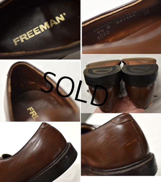 画像2: USA製【ビンテージ】FREEMAN Shoe Co【フリーマン】プレーントゥ【ブラウン】【レザーシューズ】【９1/2 D】【27.5cm程度】  (2)