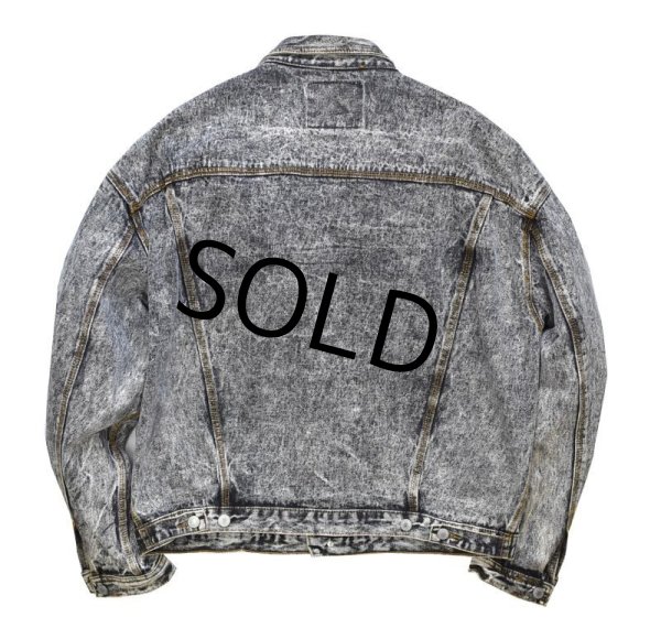 画像3: 【ビンテージ】【JORDACHE・BASICS】【ケミカルウォッシュ】【ブラック】【Gジャン】デニムジャケット【サイズM】   (3)