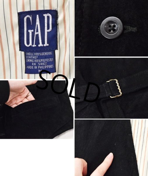 画像2: 【ビンテージ】【オールドギャップ】【GAP】【黒】【スエードベスト】【サイズM】  (2)
