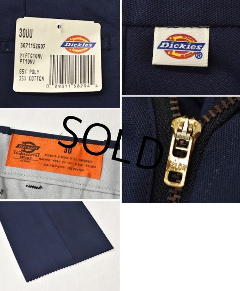 画像2: 【デッドストック】【ビンテージ】オールド【ディッキーズ】【Dickeis】【紺・ネイビー】【ワークパンツ】【W30】  (2)