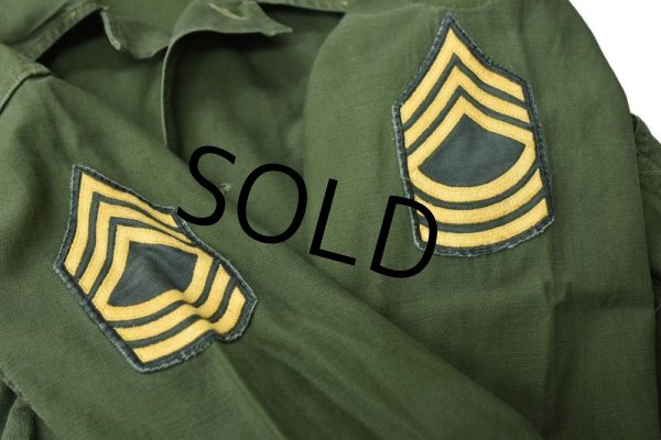 画像5: 【〜60's】【米軍実物】ビンテージ【U.S.ARMY】【OG107】平ボタン【ユーティリティシャツ】  (5)