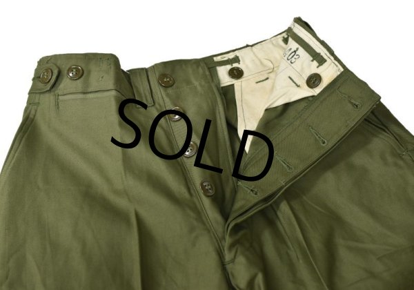 画像5: 【デッドストック】40's【米軍実物】【ビンテージ】【U.S.ARMY】ODカラー【フィールドトラウザーズ】フィールドパンツ【28x30】  (5)