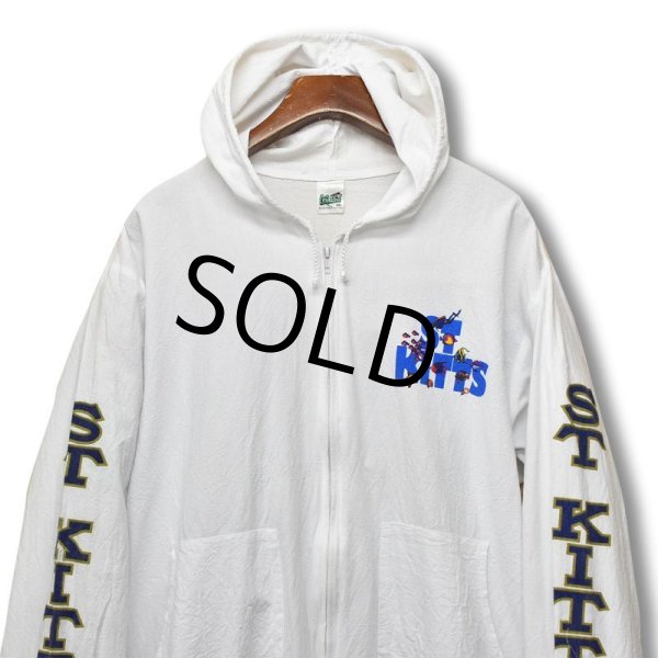 画像7: 【ビンテージ】【ST KITTS】白【スキューバダイビング】コットン【フルジップパーカー】【サイズXXL】  (7)