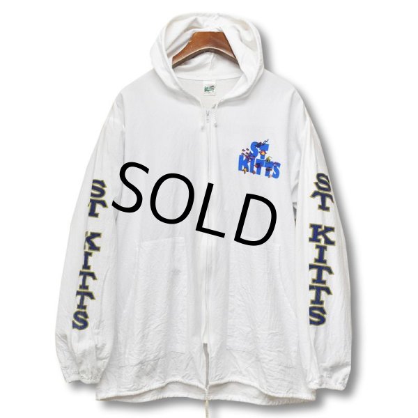 画像3: 【ビンテージ】【ST KITTS】白【スキューバダイビング】コットン【フルジップパーカー】【サイズXXL】  (3)