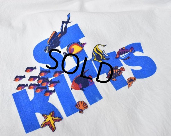 画像5: 【ビンテージ】【ST KITTS】白【スキューバダイビング】コットン【フルジップパーカー】【サイズXXL】  (5)