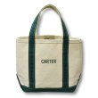 画像4: 【USA製】【ビンテージ】【L.L.bean】白ｘ緑【CARTER】【キャンバス】【トートバッグ】ミニトート  (4)