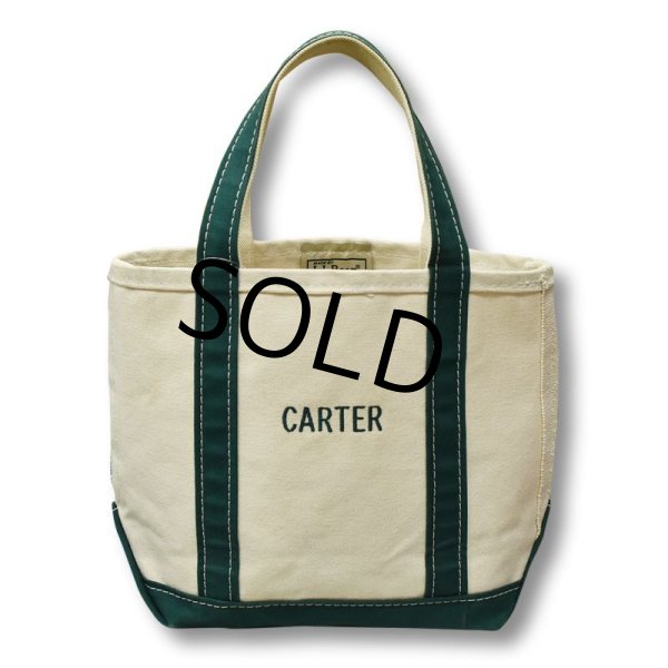 画像4: 【USA製】【ビンテージ】【L.L.bean】白x緑【CARTER】【キャンバス】【トートバッグ】ミニトート  (4)