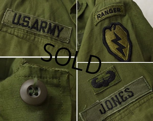 画像4: ほぼ未使用‼ 70's【ビンテージ】【米軍実物】【リップストップ】【ジャングルファティーグシャツ】【ファティーグジャケット】【S-short】  (4)