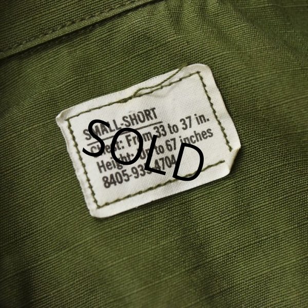 画像3: ほぼ未使用‼ 70's【ビンテージ】【米軍実物】【リップストップ】【ジャングルファティーグシャツ】【ファティーグジャケット】【S-short】  (3)