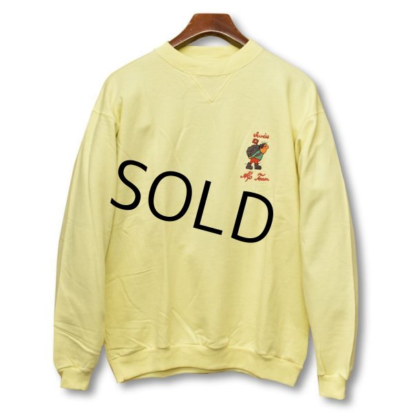 画像3: 【デッドストック】ビンテージ【Cotter】【Swiss Alp team】【ライトイエロー】【スイス】【前Vスウェット】【サイズL】  (3)