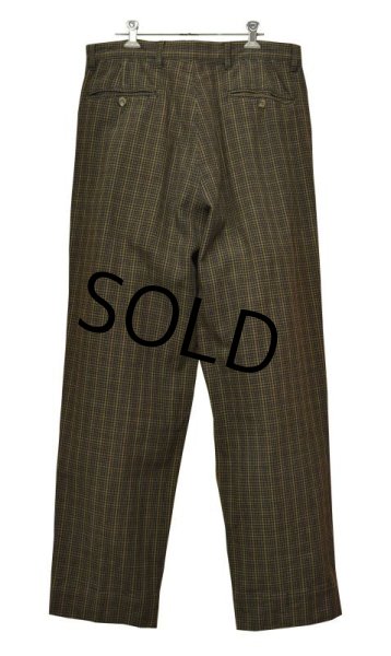 画像4: 【ビンテージ】【エディーバウアー】【茶x黒】【チェック柄】【2タックパンツ】【コットンパンツ】【W33】  (4)