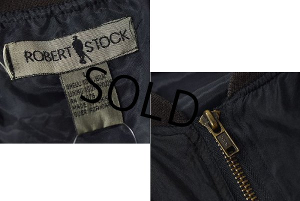 画像2: 【ビンテージ】【Robert Stock】【黒】ジップアップ【シルクブルゾン】シルクジャケット【サイズＬ】  (2)