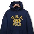 画像1: 【ラルフローレン】【POLO ralph lauren】【紺】【前Ｖ】ロゴ【スウェットパーカー】サイズＬ  (1)