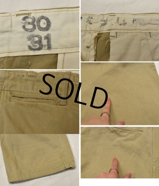 画像2: 【40's】【ビンテージ】【U.S.ARMY】米軍実物【チノパンツ】【チノパン】【30×31】  (2)