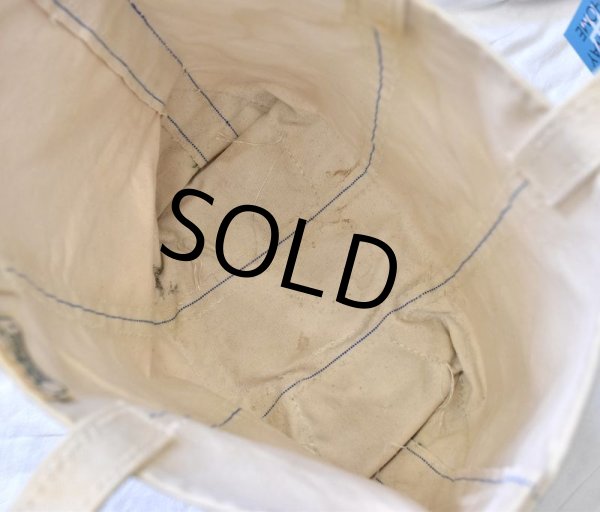 画像6: 耳付き 80's【ビンテージ】【USA製】L.L.bean【L.L.ビーン】【白×緑】【キャンバス】【トートバッグ】ビーントート  (6)