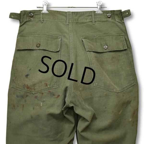 画像6: 60's【米軍実物】【U.S.ARMY】【サイドアジャスター付き】【平ボタン】ベイカーパンツ【ユーティリティパンツ】【OG107】【サイズM】  (6)