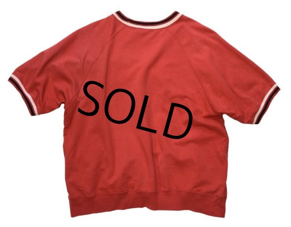画像3: USA製【ビンテージ】90s~【RRL】ダブルアールエル【ラルフローレン】【RALPH LAUREN】【赤×黒白リブ】【半袖スウェット】【サイズL】  (3)