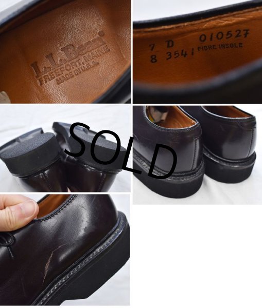 画像2: 【USA製】【ビンテージ】【L.L.bean】LLビーン【プレーントゥシューズ】ダークブラウン【7 D】【25cm程度】  (2)