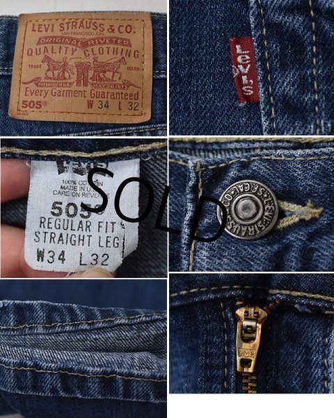 画像3: USA製【ビンテージ】【LEVI'S】【リーバイス505】505【デニムパンツ】【34×32】  (3)