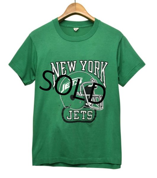 画像1: 80's【USA製】ビンテージ【緑】【New York Jets】【NFL】【アメリカンフットボール】【Ｔシャツ】【サイズM】   (1)