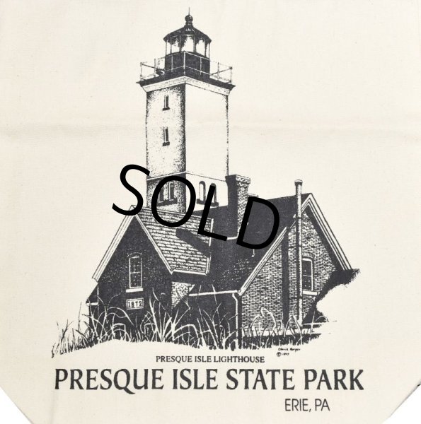 画像4: 【ビンテージ】【灯台プリント】【Light house】【PRESQUE ISLE STATE PARK】【キャンバストート】【トートバッグ】  (4)