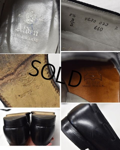 画像2: USA製【ビンテージ】【オールデン】【Alden】黒【タッセルローファー】スリッポン【黒】【8 1/2 B/D】【26.5cm程度】  (2)