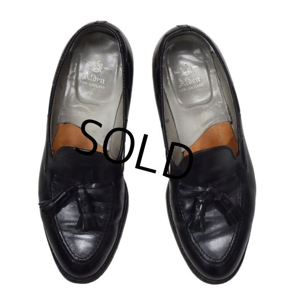 画像4: USA製【ビンテージ】【オールデン】【Alden】黒【タッセルローファー】スリッポン【黒】【8 1/2 B/D】【26.5cm程度】  (4)