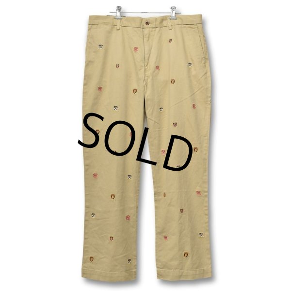 画像2: 【デッドストック】新品未使用【ラルフローレン】【Ralph Lauren】刺繍入り【ベージュ】【コットンパンツ】【36X32】  (2)