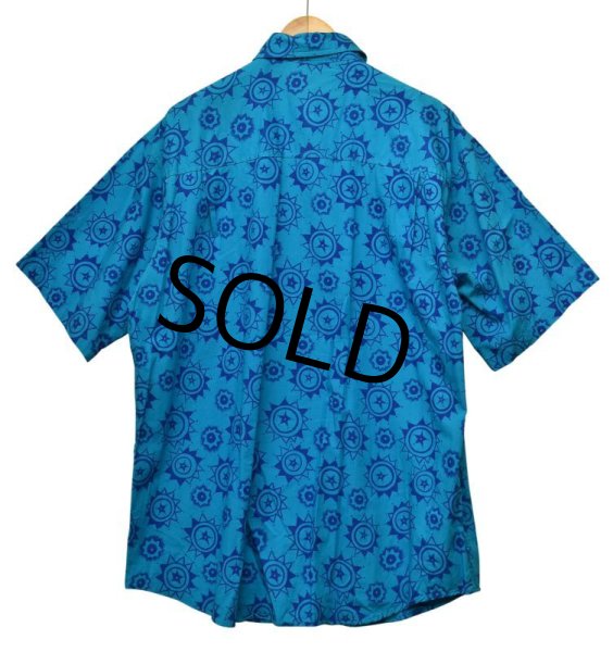 画像3: ビンテージ【コロンビア】【Columbia】【星柄】水色【半袖シャツ】【サイズL】  (3)