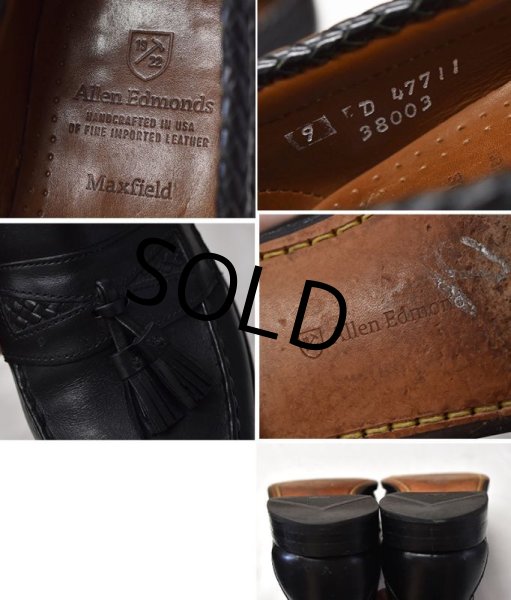 画像2: USA製【アレンエドモンズ】【Allen Edmonds】【Maxfield】【黒】【タッセルローファー】【9D】【27cm程度】  (2)