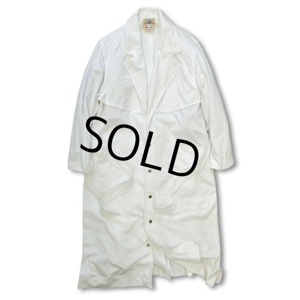 画像5: 90's~【ビンテージ】USA製【BIS】【白】コットン【トレンチコート】【ロングコート】【サイズＭ】  (5)