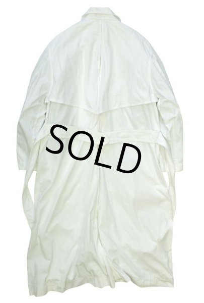 画像4: 90's~【ビンテージ】USA製【BIS】【白】コットン【トレンチコート】【ロングコート】【サイズＭ】  (4)