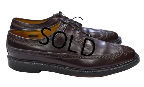 画像4: 【ビンテージ】【フローシャイム インペリアル】コードバン?【こげ茶・ブラウン】【ウィングチップシューズ】【11 1/2C】【29.5cm程度】  (4)