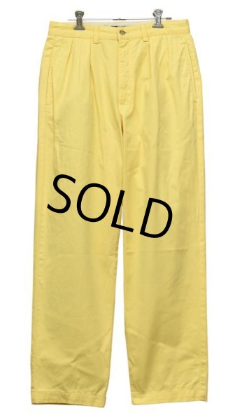 画像3: 【ラルフローレン】Ralph Lauren【イエロー】2タック【コットンパンツ】【30×32】  (3)