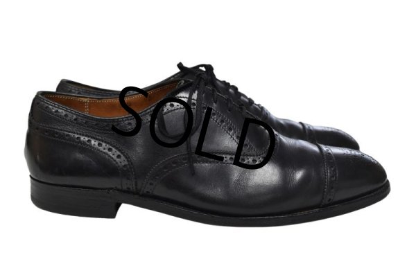 画像7: 【オールデン】ALDEN 【メダリオンキャップトゥ】黒 【レザーシューズ】【9 1/2 B/D】【27.5cm程度】  (7)