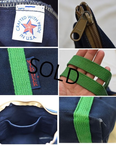 画像2: 90's【USA製】【ビンテージ】【WILD DUCK】ワイルドダック【ヨット柄】【キャンバストートバッグ】  (2)