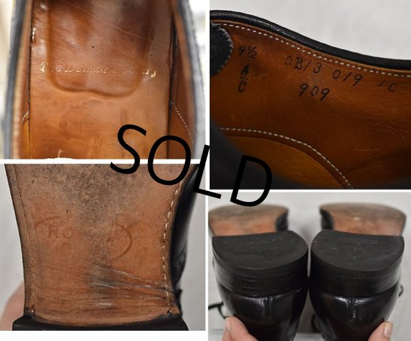 画像2: 【オールデン】ALDEN 【メダリオンキャップトゥ】黒 【レザーシューズ】【9 1/2 B/D】【27.5cm程度】  (2)