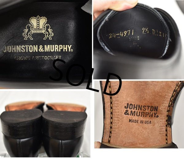 画像2: 【USA製】【ビンテージ】【ジョンストン&マーフィー】JOHNSTON&MURPHY【アリストクラフト】ARISTOCRAFT 【黒】ストレートチップ【9 1/2D】【27.5cm程度】  (2)