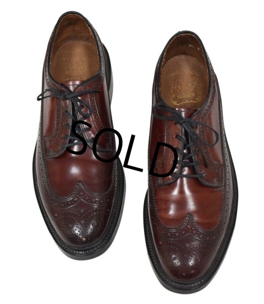 画像5: 【程度良好!!】【USA製】ビンテージ【SCOTTS】コードバン【ウィングチップ】レザーシューズ【9  D/B】【27cm程度】  (5)
