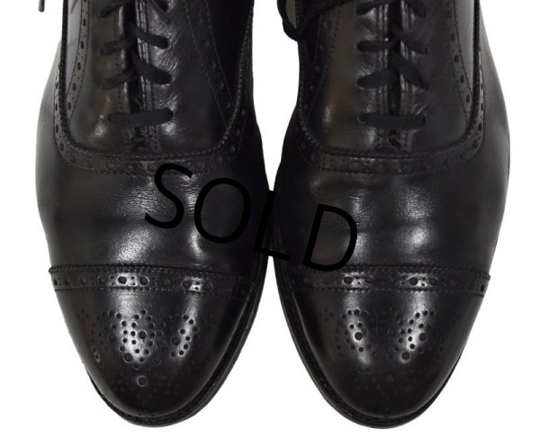 画像4: 【オールデン】ALDEN 【メダリオンキャップトゥ】黒 【レザーシューズ】【9 1/2 B/D】【27.5cm程度】  (4)