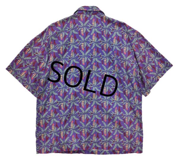 画像3: 90s【パタゴニア】【patagonia】【紫】【バナナの木柄】【アロハシャツ】【半袖シャツ】【レディース古着】【サイズM】  (3)