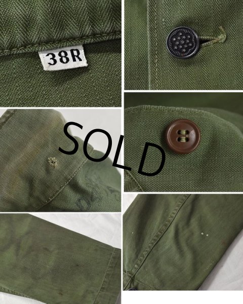 画像2: 40's【ビンテージ】【米軍実物】U.S.ARMY【M-43】【HBT】【13スターボタン】【ジャケット】ユーティリティシャツ  (2)