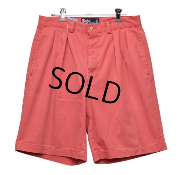 画像1: 【ラルフローレン】POLO RALPH LAUREN【ピンク】【２タック】【ショートパンツ】 【短パン】【ショーツ】【W32】  (1)