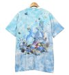 画像4: 90’ｓ【USA製】【ビンテージ】【リキットブルー】【タイダイ柄】【aquatic paradise】【海】【魚】Ｔシャツ【サイズXL】 (4)