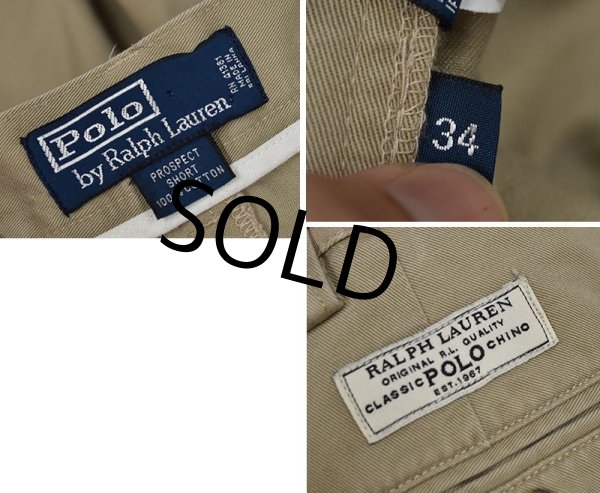 画像2: 【ラルフローレン】POLO RALPH LAUREN 【ベージュ】【コットンショーツ】【ショートパンツ】【短パン】【W34】  (2)