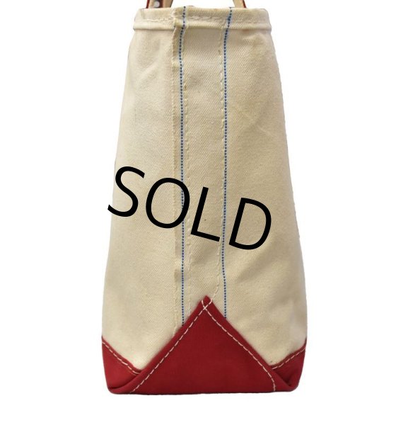画像4: 耳付き 80's【ビンテージ】【USA製】L.L.bean【L.L.ビーン】【白×赤】【キャンバス】【トートバッグ】ビーントート  (4)