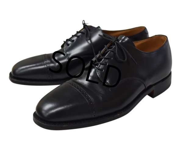 画像4: 程度良好‼【USA製】【ビンテージ】【ジョンストン&マーフィー】JOHNSTON&MURPHY【OPTIMA】【黒】ストレートチップ【10 D/B】【28cm程度】  (4)